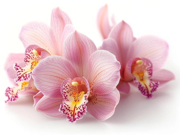 orchid flowers on a white background