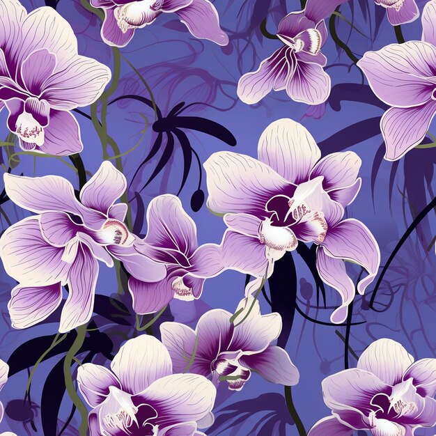 Orchid pattern for baby shower invitations