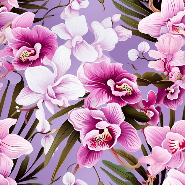 Orchid pattern for collage art