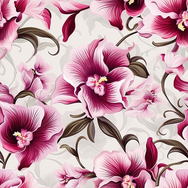 Orchid pattern for fashion illustration