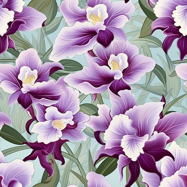 Orchid pattern for a home decor item