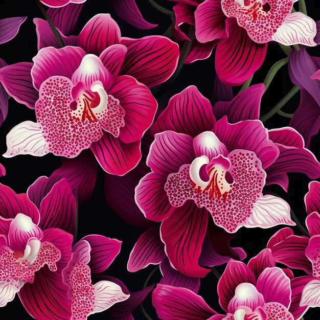 Orchid pattern for textile design