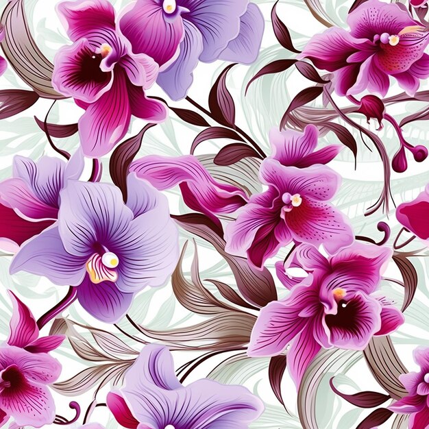 Orchid petal harmony seamless elegance