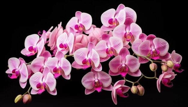 Photo orchid plant in full bloom