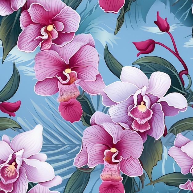 Orchid Serenade Floral Background