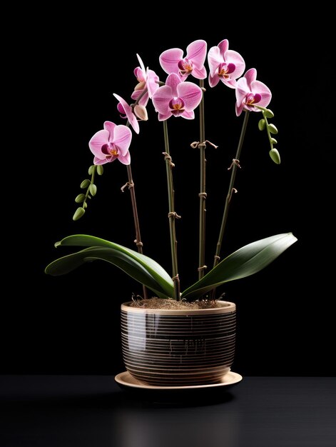 Orchid Studio Shot Isolated on Clear Background Generative AI