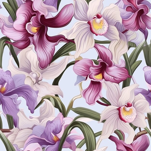 Orchid whispers floral pattern