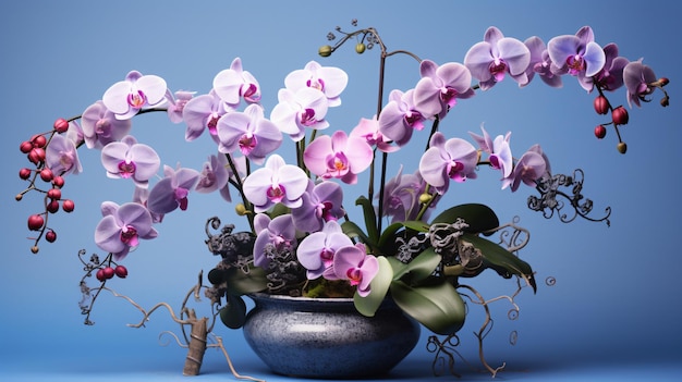Orchideeën in een bloempot