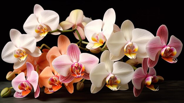 Photo the orchids are beautiful and look fresh