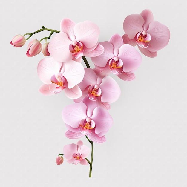 Orchids Plant Isolated on Transparent Background