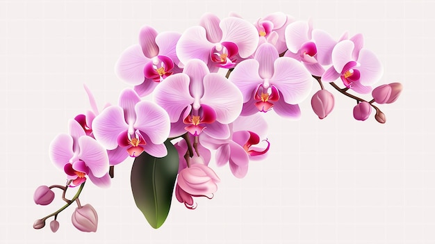 Orchids Plant Isolated on Transparent Background