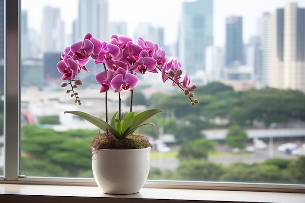 浅い景色のオーキデーが夢のようなぼんやりした背景を生み出します