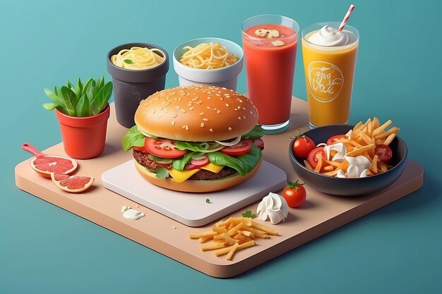 Order food concept illustration