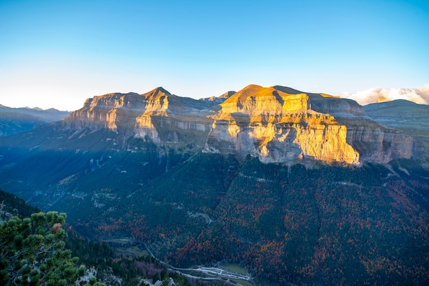 Ordesa Mountain at sunset