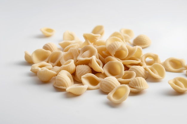 Photo orecchiette pasta isolated on white background as package design element