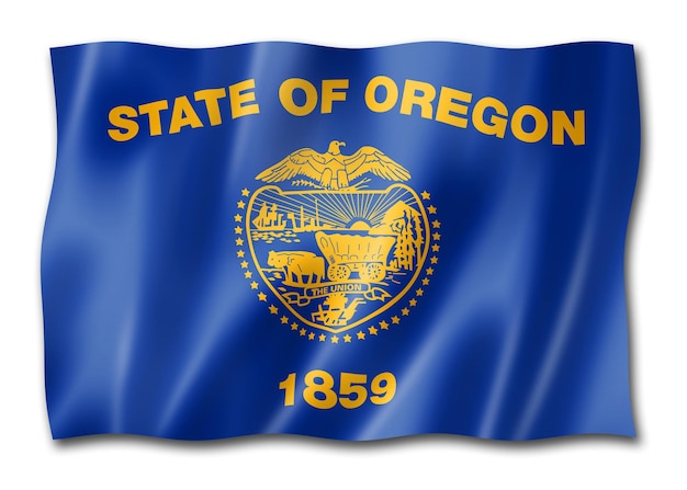 Photo oregon flag usa