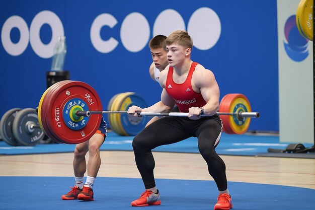 Photo orenburg russia december 17 2017 years the boys compete in weightlifting