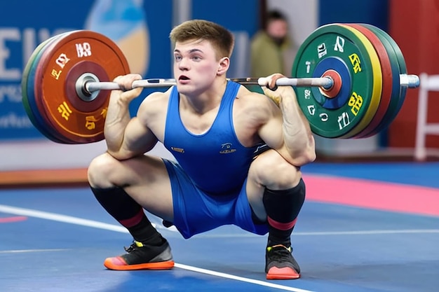 Photo orenburg russia december 17 2017 years the boys compete in weightlifting