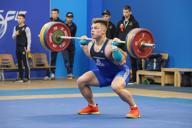 Photo orenburg russia december 17 2017 years the boys compete in weightlifting