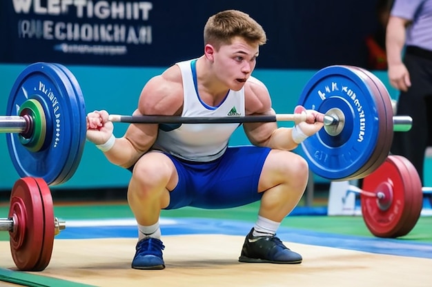 Photo orenburg russia december 17 2017 years the boys compete in weightlifting