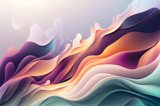 Organic abstract gradient wallpaper background header illustration