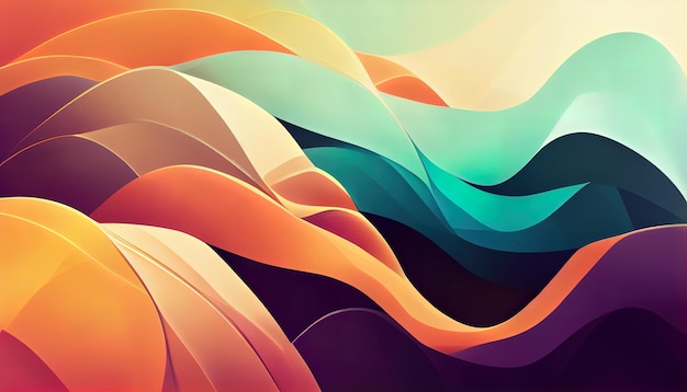 Organic abstract gradient wallpaper background header illustration