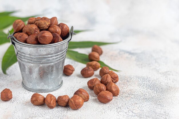 organic almonds on table