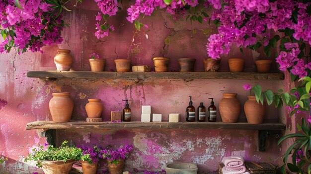 Organic Aloe Vera Soaps Amidst Ivy and Orchids