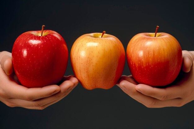 Organic Apples in Hand