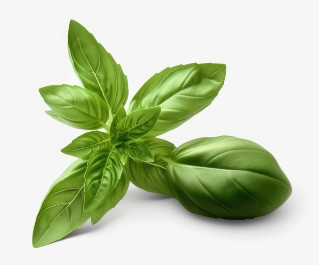 Organic basil and rosemary leaves