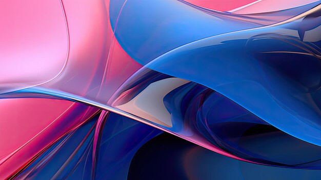 Organic blue pink abstract
