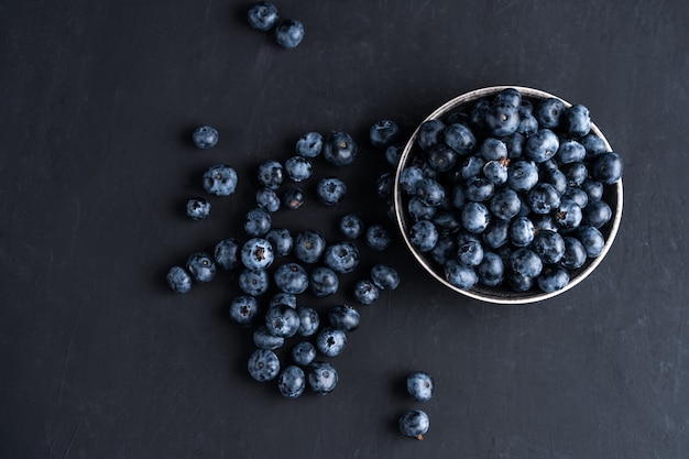 organic blueberries inside a bowl