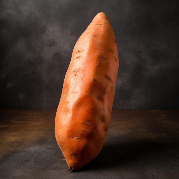 Organic Carrot With Softbox Lighting On Dark Background