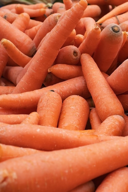 Organic carrots at a local farmers39 market in Fethiye Turkeye