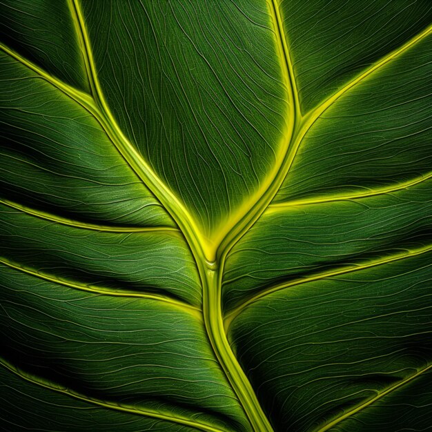 Photo organic contours close up of iris leaf in peter holme iii style