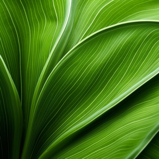 Organic Contours A Closeup Image Of A Lily Leaf