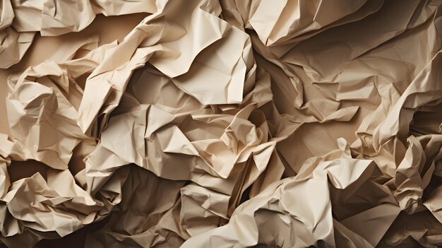 Organic crumpled paper texture in neutral shades adding a natural touch to the design Generative AI