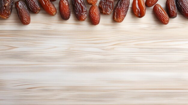 Organic Dried Date Fruit Horizontal Background.