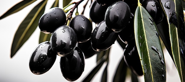 Photo the organic elegance olives in natural splendor