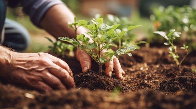 Organic farmer harvesting fresh vegetables in a vibrant vegetable garden