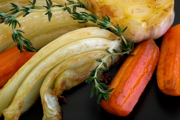 Organic fennel fried with garlic and thyme.