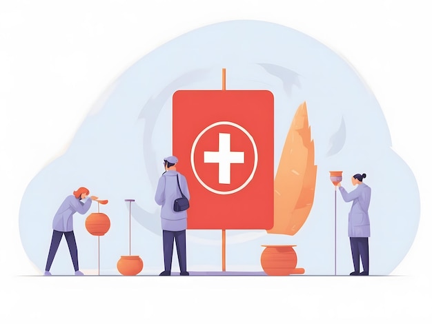 Organic Flat World Blood Donor Day illustration