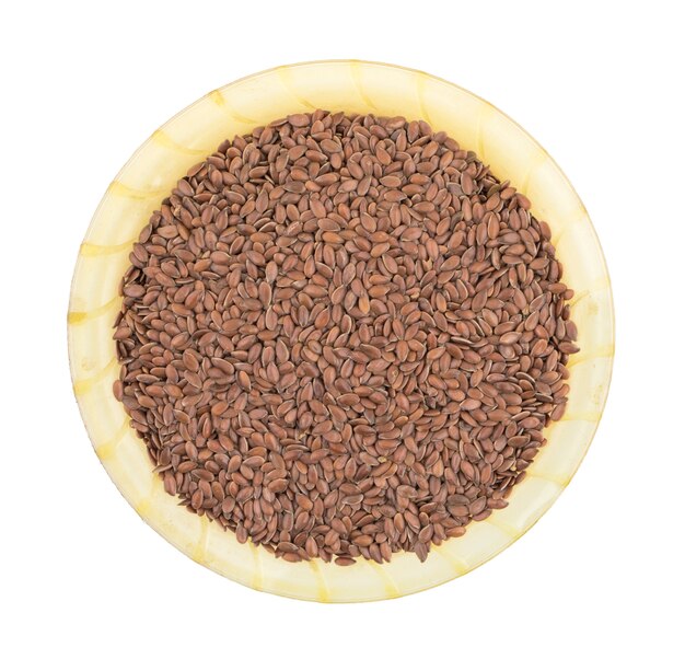 Photo organic flax seeds