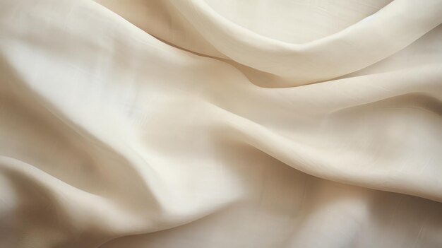 Organic And Flowing Beige Silk Cloth With Linen Texture