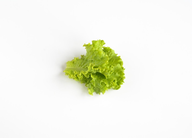 Photo organic food green salad leaves isoladen on white
