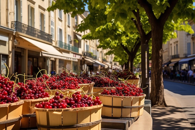 Photo organic food markets abroad sustainable travel