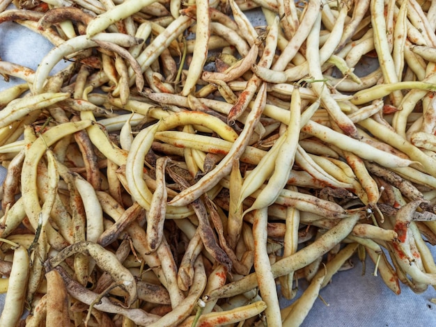 Premium Photo | Organic food yellow beans wax beans