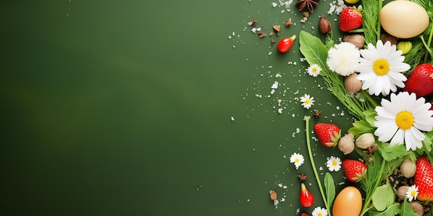 Фото Концепция органических продуктов питания и цветов прозрачный фон psd png
