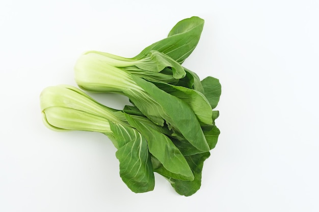 Organic and fresh bok choy or pak choi or pakcoy Brassica rapa subsp chinensis vegetables