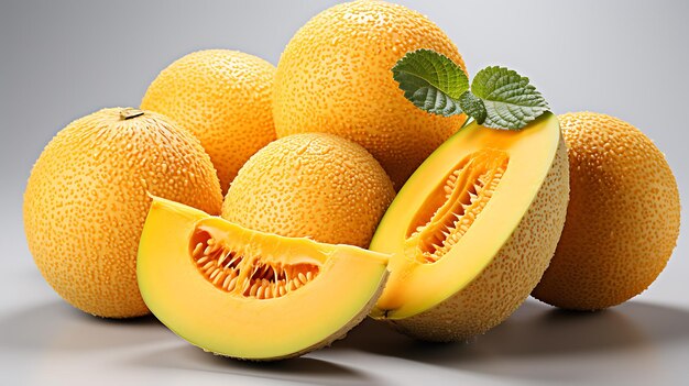 Organic fresh cantaloupe fruit fruits